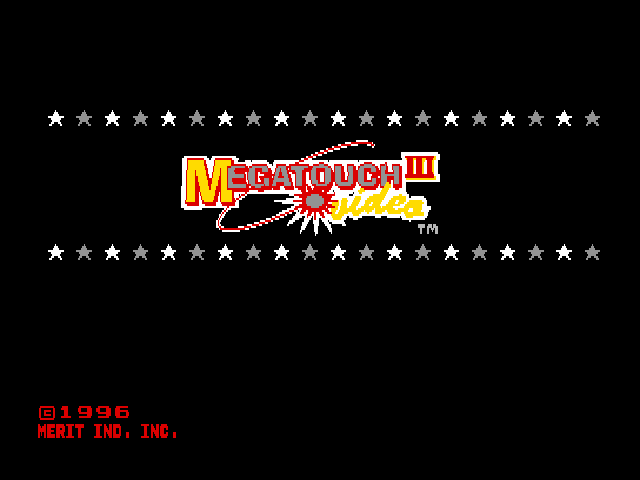 Megatouch III (9255-20-01 RON, Standard version) Title Screen